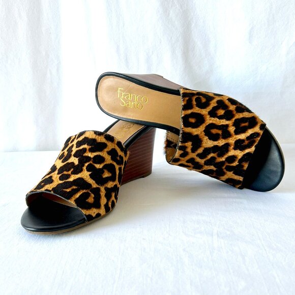 Franco Sarto Slip On Wedge Shoes, McKenna, Cheetah Print, Size 8.5, Like New! - Picture 2 of 12